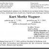 Wagner Kurt Moritz 1912-2005 Todesanzeige
